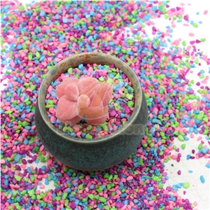 Multicolored Crushed Mardi Gras Mixed Coloured Gravels