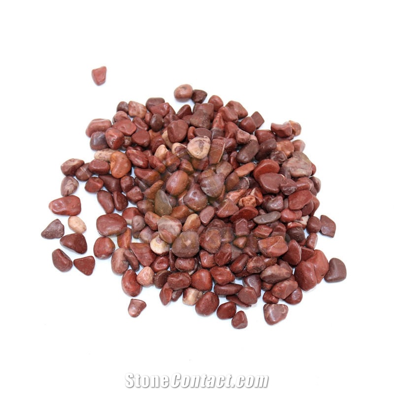 Natural Matt Red Polished Gravels For For Landscaping