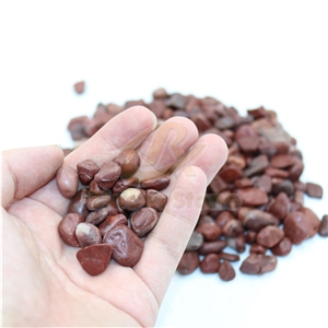 Natural Matt Red Polished Gravels For For Landscaping