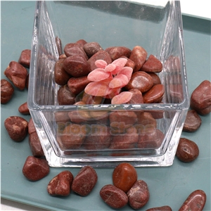 Natural Matt Red Polished Gravels For For Landscaping