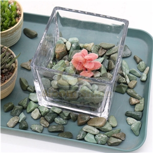 Polished Tumbled Green Pebbles For For Landscaping