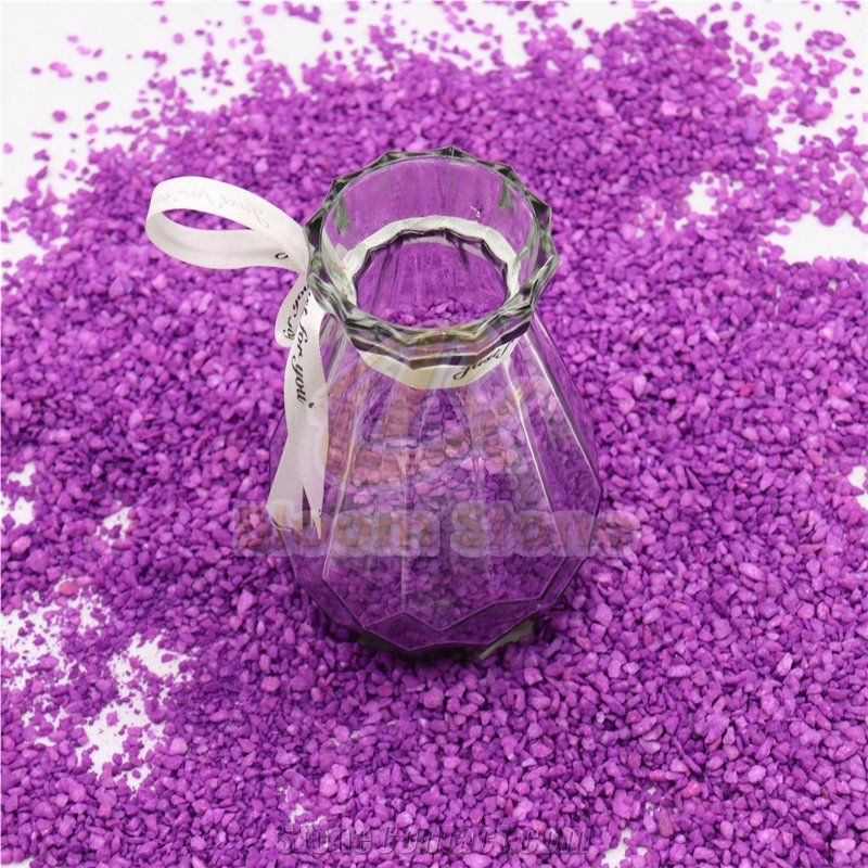 Vase Filler Lavender Coloured Gravels For Aquarium