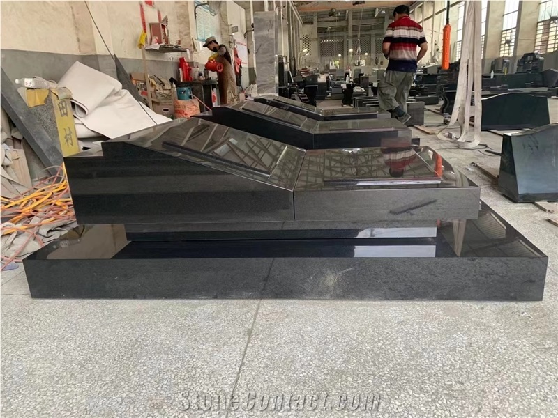 Abasolute Black Granite Tombstone/Monument/Gravestone Design