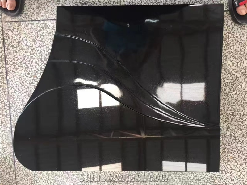 Abasolute Black Granite Tombstone/Monument/Gravestone Design