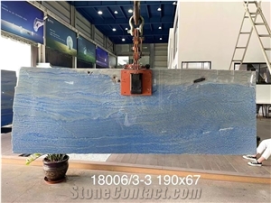 Polished Azul Macaubas Blue Quartzite Slab,Blue & White Slab