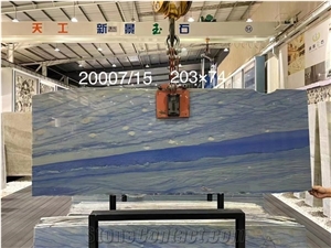 Polished Azul Macaubas Blue Quartzite Slab,Blue & White Slab