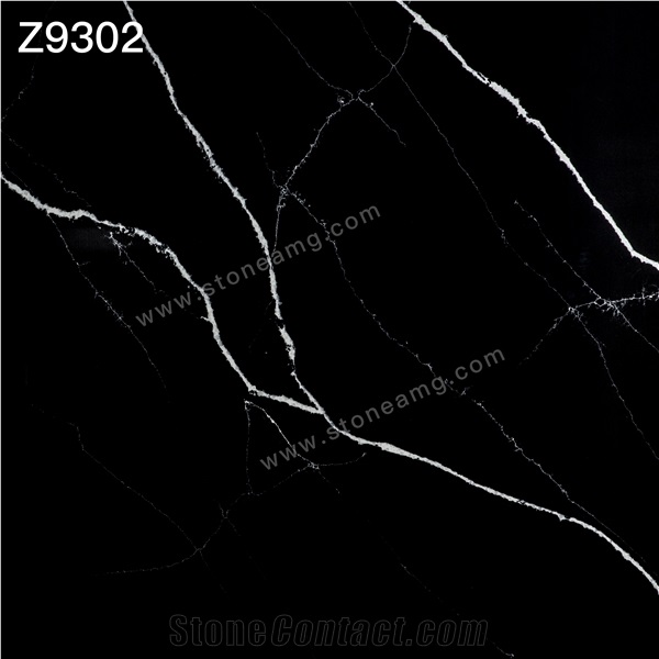 Artificial Black Quartz Stone Slabs