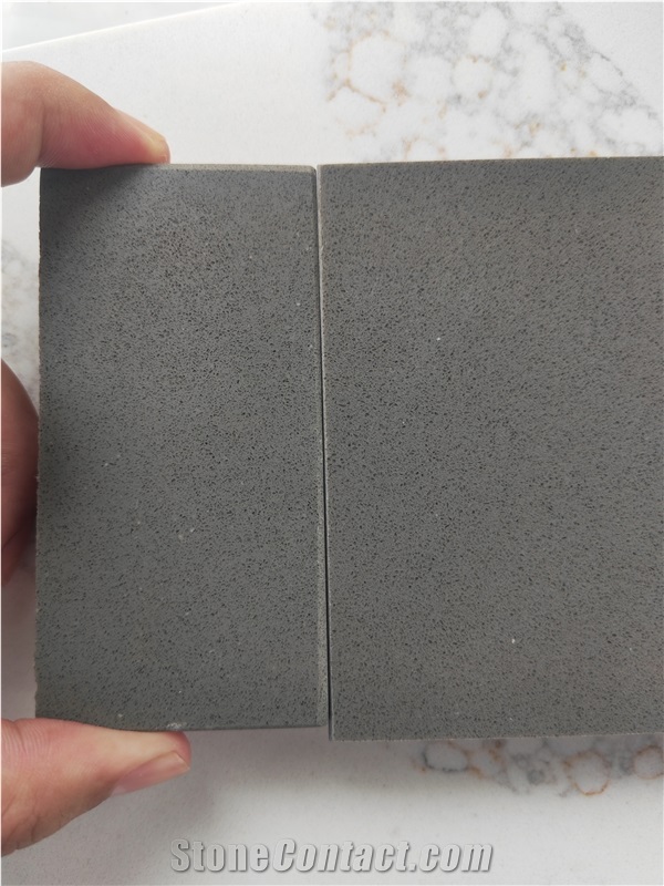 Gray Artifficial Quartz Stone Pure Color