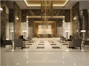 Moon Cream Marble Tiles, Slabs