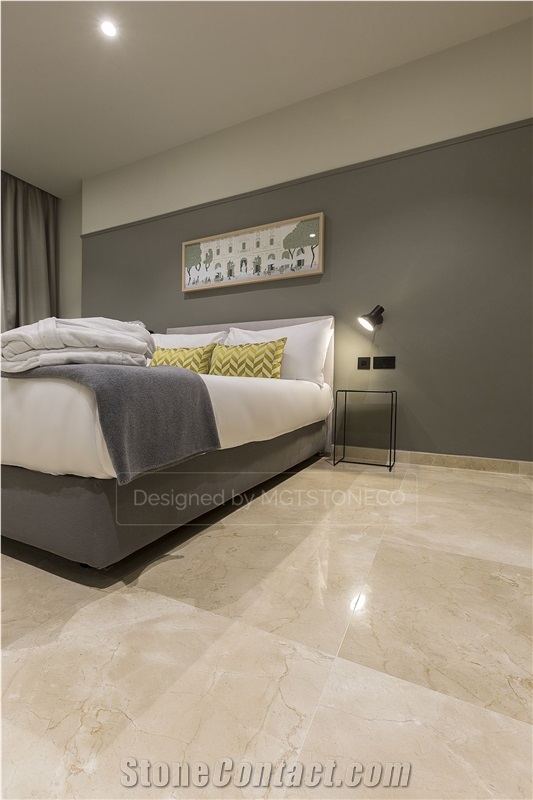 Moon Cream Marble Tiles, Slabs