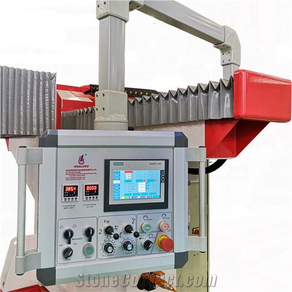 Hualong HLSQ-650 5 Axis CNC Bridge Saw Stone Cutter Sink Countertop Machine