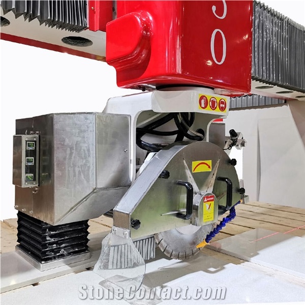 Hualong HSNC-450 Automatic Marble Slab Cutting Machine CNC Granite Tile Bridge Saw