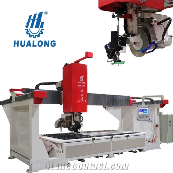 Italy System 5 Axis CNC Bridge Saw And Waterjet Cutting Quartz Machine