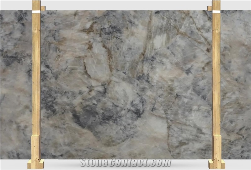Ivory Crystal Quartzite Slabs