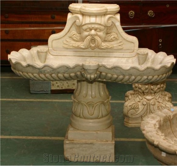 Beige Modern Style Water Fountain Outdoor For Garden