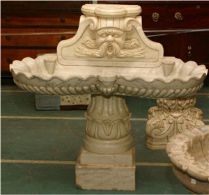 Beige Modern Style Water Fountain Outdoor For Garden
