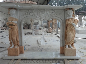Carved Stone Fireplace Surround Decorative Fireplaces