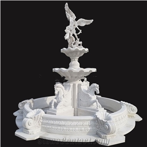 Decoration White Animals Garden Fountains Outdoor  Fountain