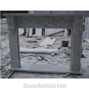 Decorative Black Marble Fireplace