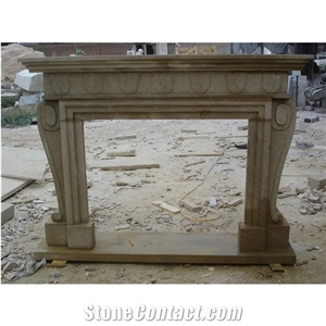 Decorative Black Marble Fireplace