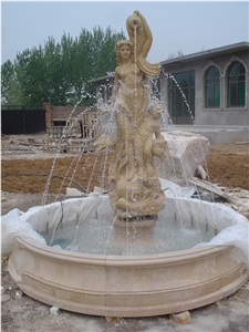 Hand Carved Human Statue Water Fountain Outdoor For Garden