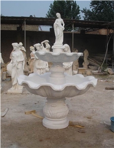 Hand Carved Human Statue Water Fountain Outdoor For Garden