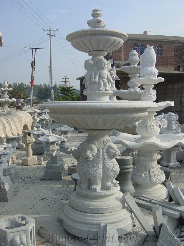 Hand Carved Modern Style Water Fountain Outdoor For Garden