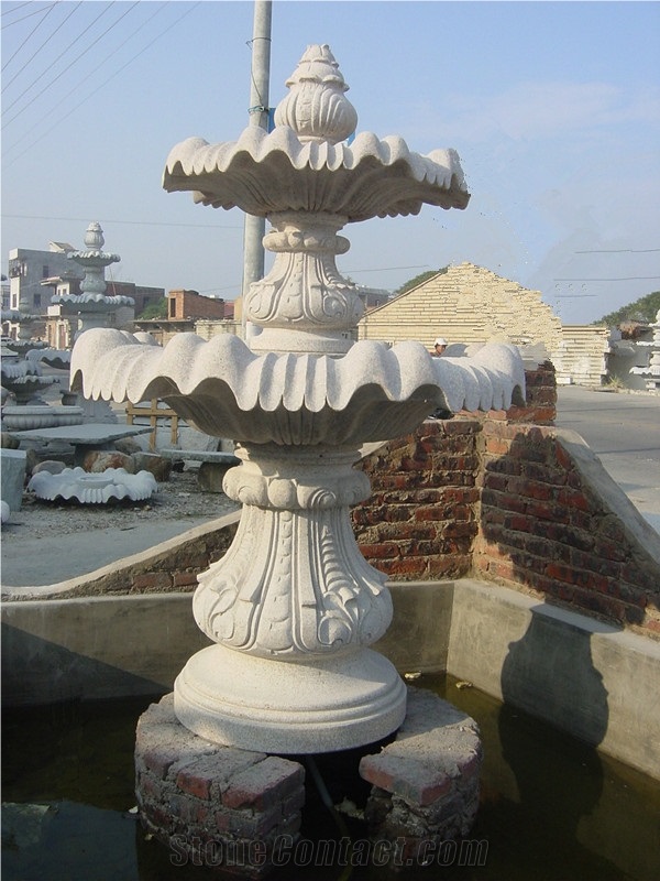 Hand Carved Modern Style Water Fountain Outdoor For Garden
