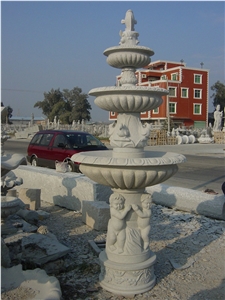 Hand Carved Modern Style Water Fountain Outdoor For Garden