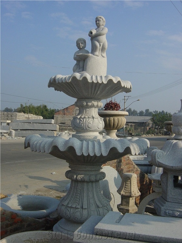 Hand Carved Modern Style Water Fountain Outdoor For Garden