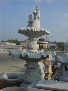 Hand Carved Modern Style Water Fountain Outdoor For Garden