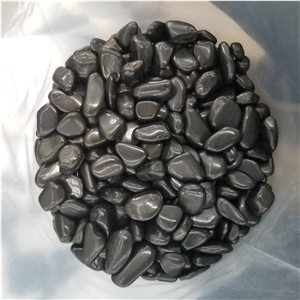 High Polished Black Pebble Stone For Landscaping Decoration