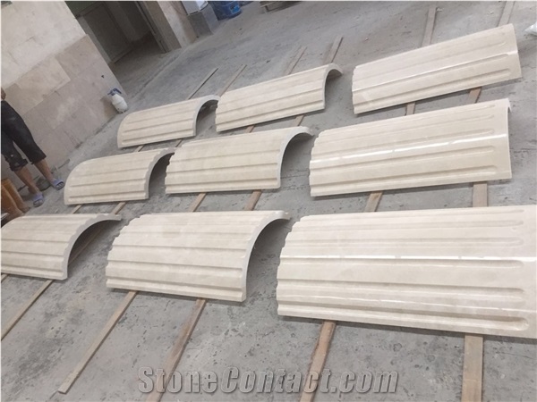 Hotel Interior White Marble Column Panel Cladding