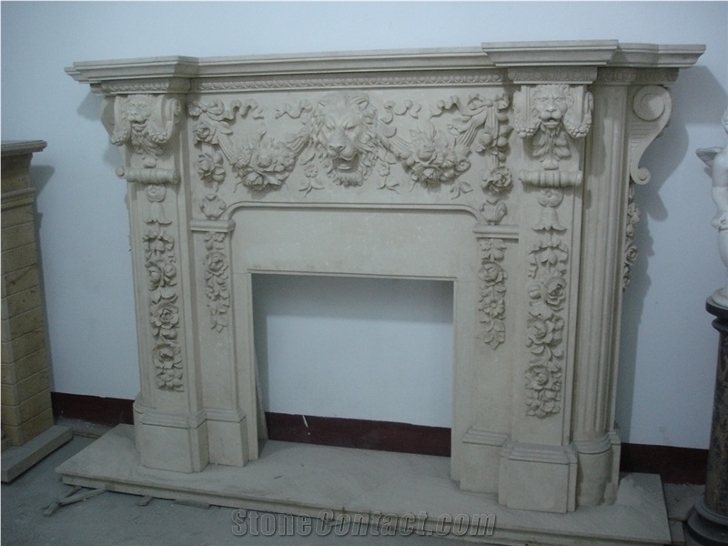 Indoor Decorative Marble Fireplace Fireplace Mantel