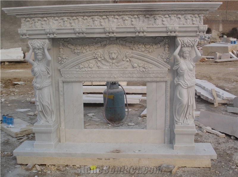 Indoor Decorative Marble Fireplace Fireplace Mantel
