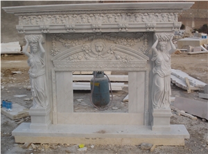 Indoor Decorative Marble Fireplace Fireplace Mantel