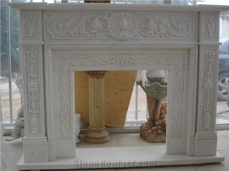 Indoor Decorative Marble Fireplace Fireplace Mantel