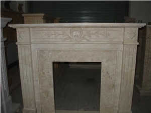 Indoor Hand Carved Fireplace Fireplace Mantel For Sale