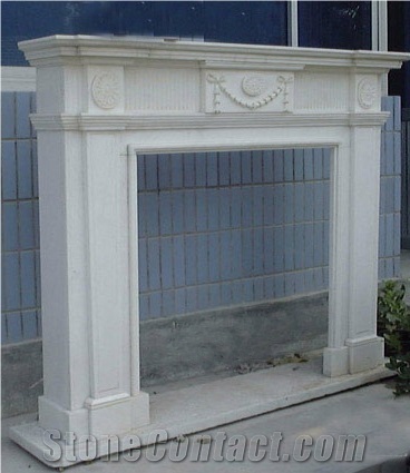 Indoor Hand Carved Fireplace Fireplace Mantel For Sale