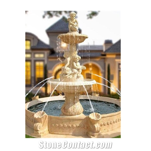 Natural Stone Waterfalls And Water Fountain