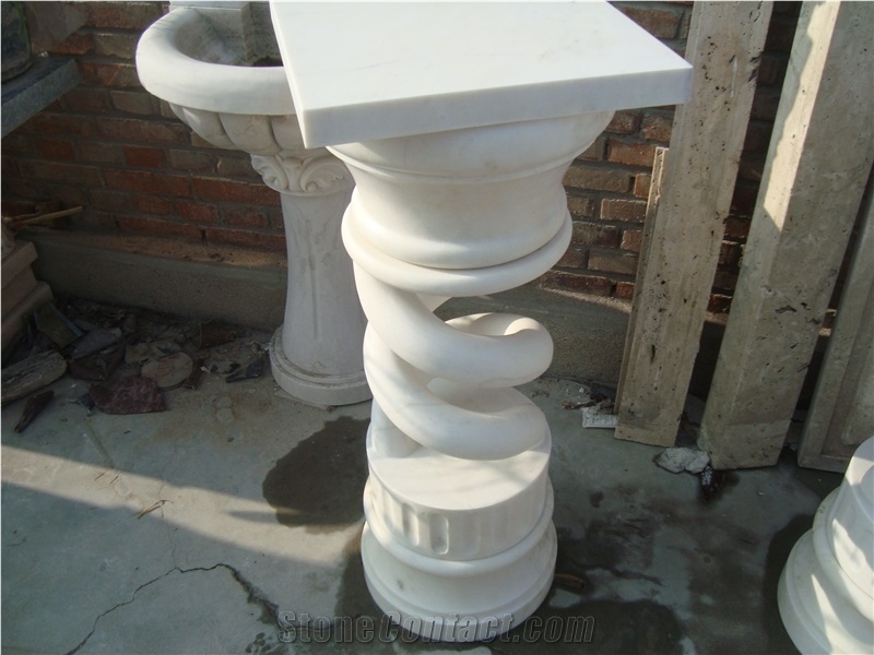 Nature Marble Columns Decorative Roman Column Mold