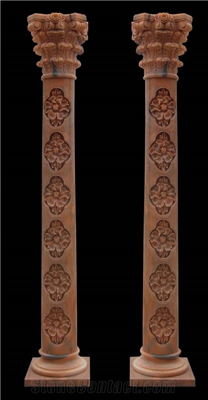 Nature Marble Columns Decorative Roman Column Mold For Sale