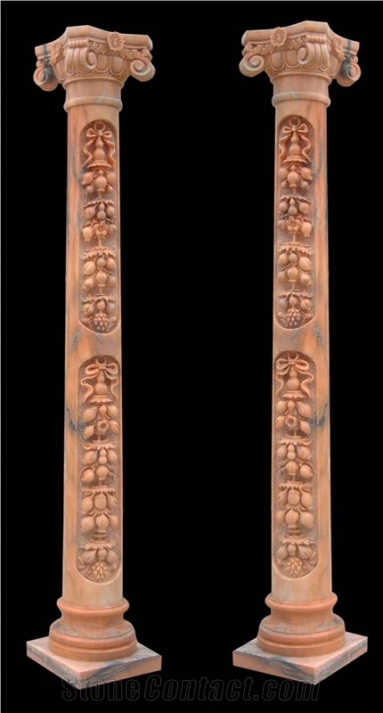 Nature Marble Columns Decorative Roman Column Mold For Sale