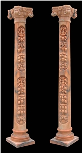 Nature Marble Columns Decorative Roman Column Mold For Sale