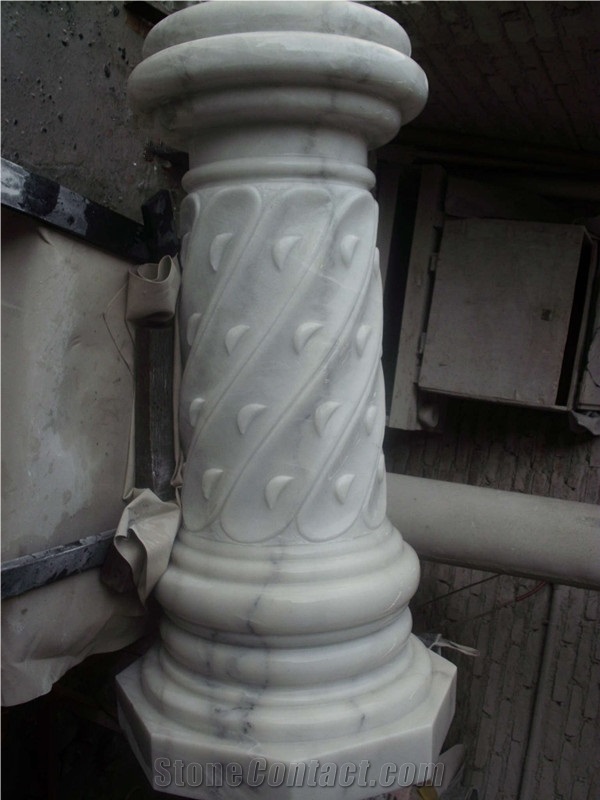 Nature Marble Columns Decorative Roman Column Pillar