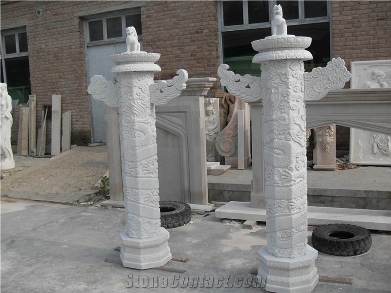 Nature Marble Columns Roman Column For Sale