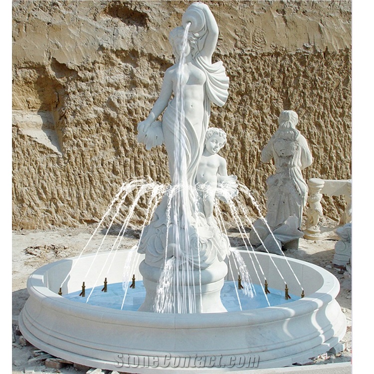 Outdoor Life Size Decoration Gold Garden Sculpture Fountain