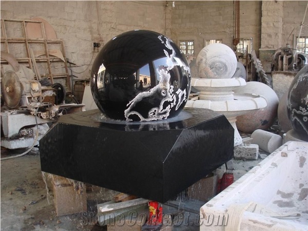 Sculpture Modern Water Fountain, Floating Ball Fountain
