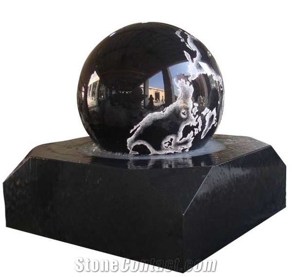 Sculpture Modern Water Fountain, Floating Ball Fountain