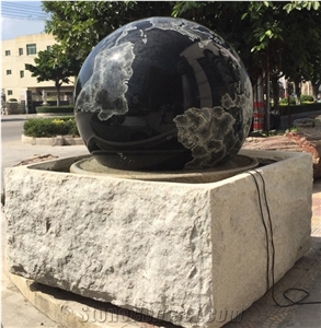 Sculpture Modern Water Fountain, Floating Ball Fountain